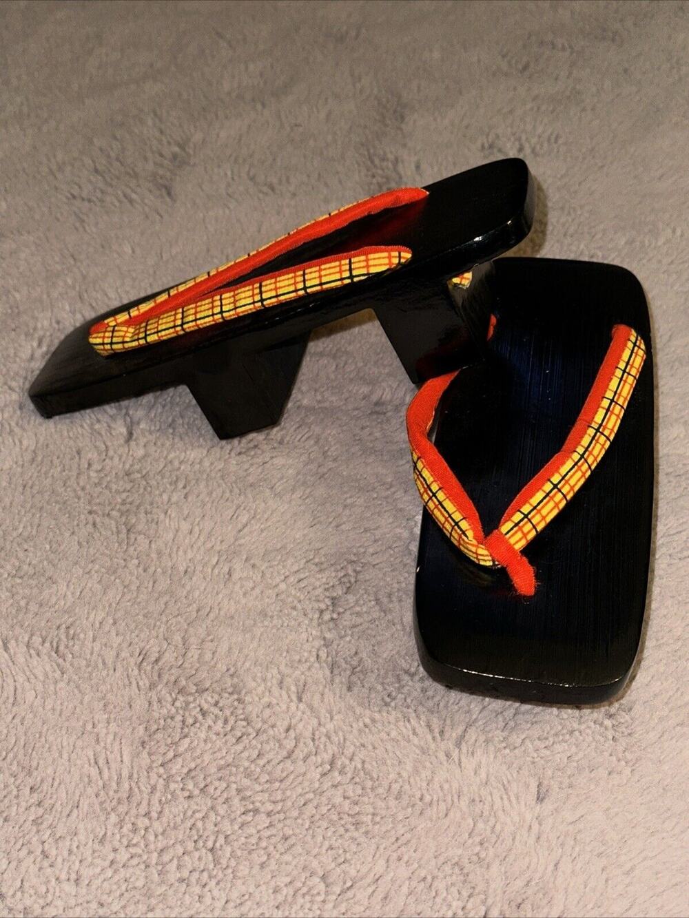 Japanese Wooden Sandals Geisha Cosplay Sandals 9” Long